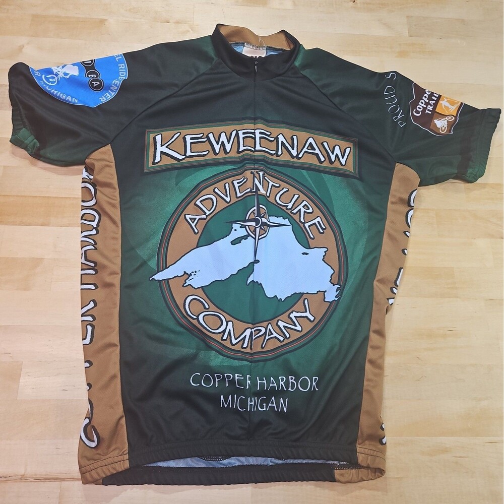 Keweenaw Company Copper Harbor Michigan Mens Size Medium Bike Jersey